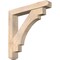 Ekena Millwork Merced Craftsman Smooth Bracket w/ Offset Brace, Douglas Fir, 5 1/2"W x 32"D x 32"H BKT0604X32X32MRC04SDF - alternate 1